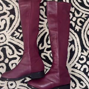Burgundy BCBG over the knee boot